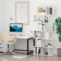 White Bookshelf | Extra-Tall Tree-Shape Open Shelf for Home Office
