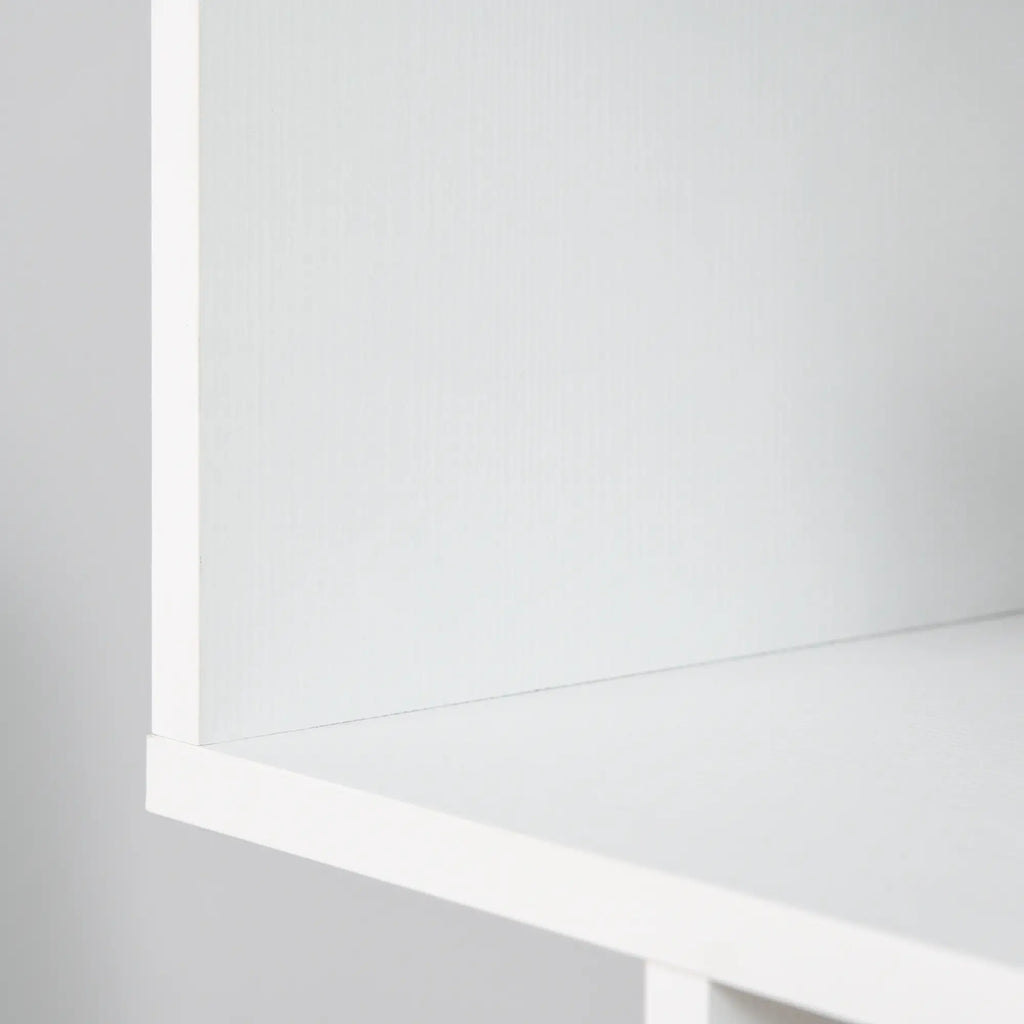 White Bookshelf | Extra-Tall Tree-Shape Open Shelf for Home Office