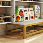 White Kitchen Pantry Cabinet | 47" Freestanding Storage Cabinet with 12 Door Shelves