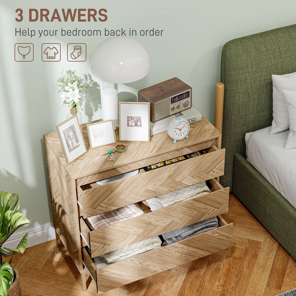 Natural Wood Chest of Drawers - dimensions