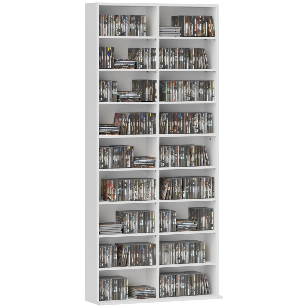 White Bookshelf | Multi-Cube Storage Shelf for Books & Decor