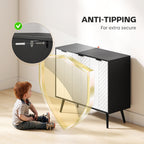 Modern Black Buffet Sideboard - lifestyle view