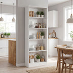 White 5-Tier Bookcase | 69.3" Tall Adjustable Shelf Storage Unit
