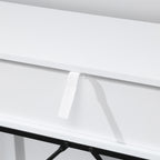 White Console Table with Drawers | 39.25" Entryway Table with Storage Shelf