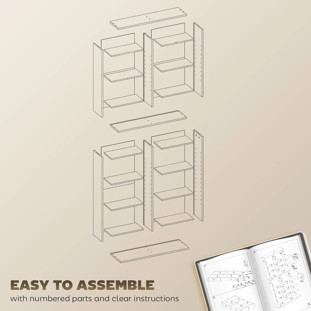 White Bookshelf | Multi-Cube Storage Shelf for Books & Decor