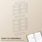 White Bookshelf | Multi-Cube Storage Shelf for Books & Decor