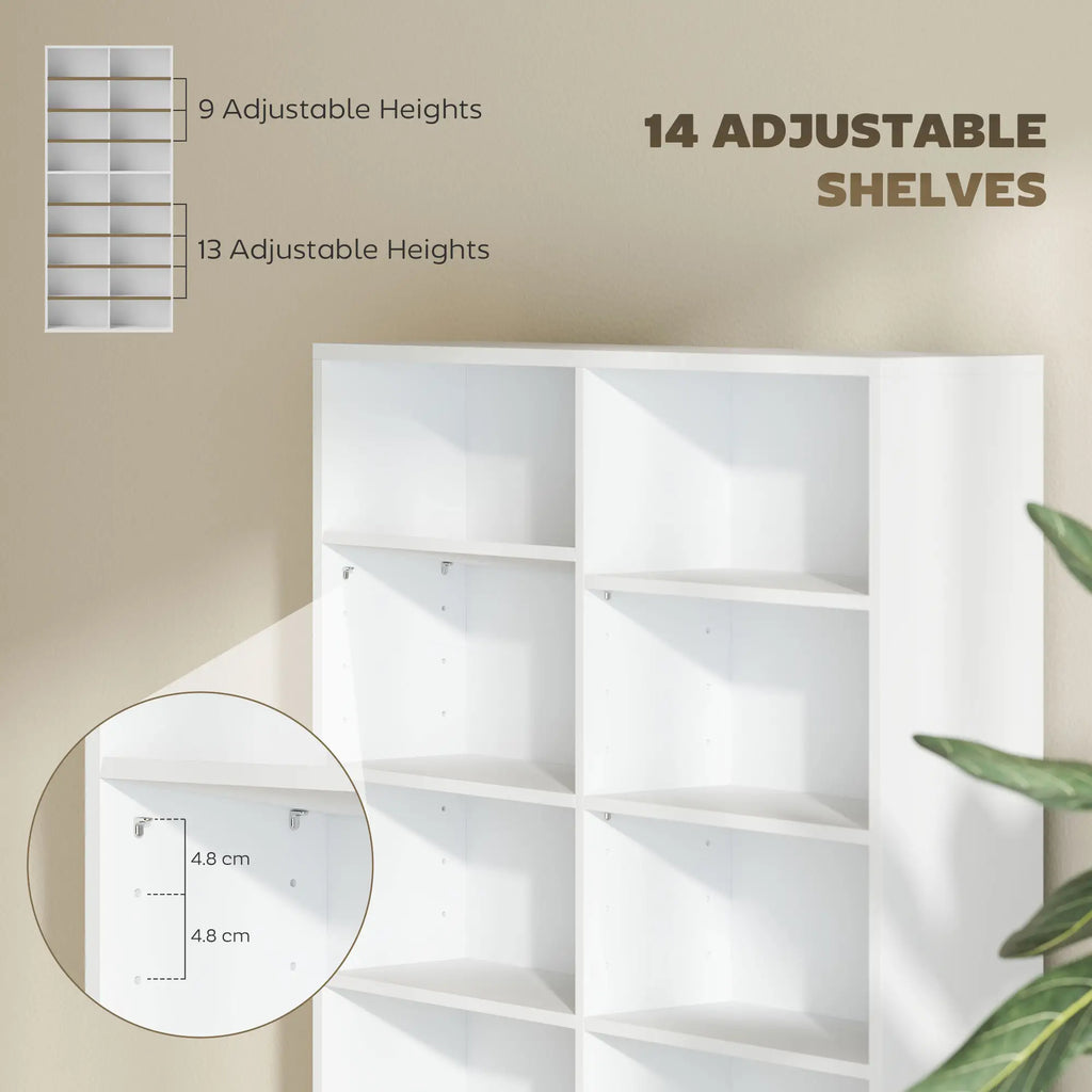 White Bookshelf | Multi-Cube Storage Shelf for Books & Decor