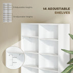 White Bookshelf | Multi-Cube Storage Shelf for Books & Decor