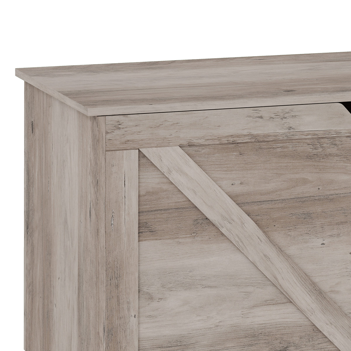 Grey Wood Grain Storage Chest - detail view 5
