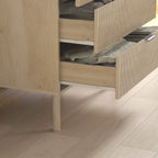 Natural Oak Chest of Drawers | Fluted 3-Drawer Dresser