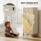 White Kitchen Pantry Cabinet | 47" Freestanding Storage Cabinet with 12 Door Shelves