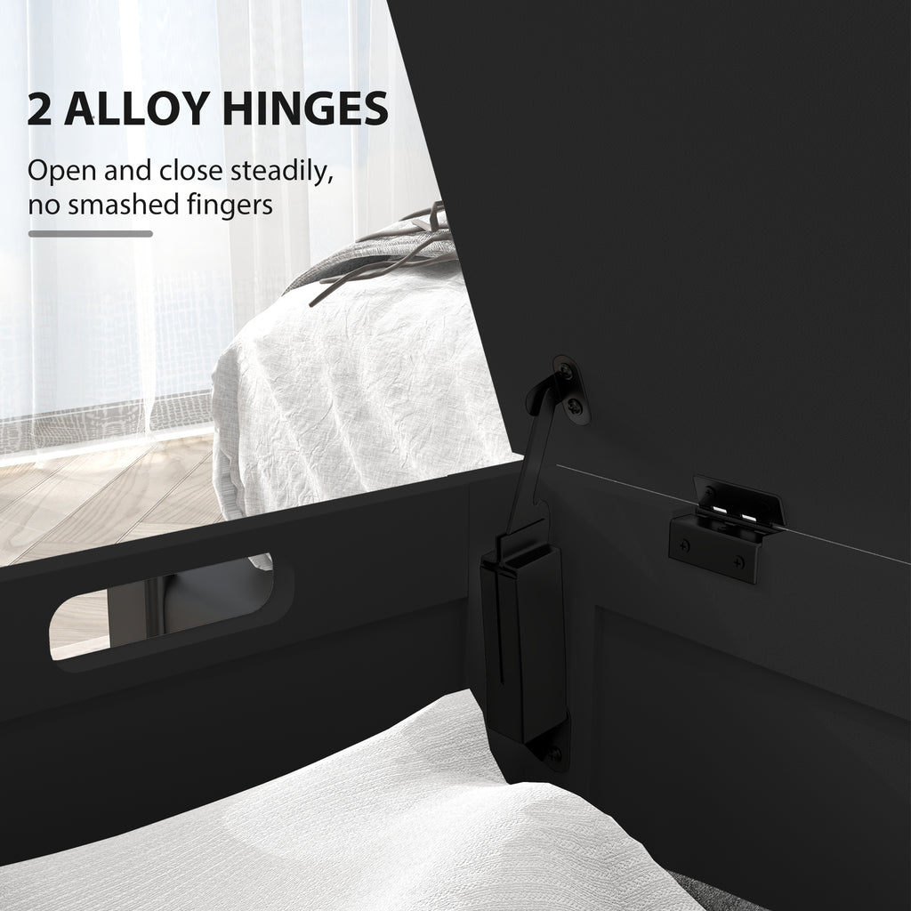 Charcoal Grey Storage Bench | Entryway & Bedroom Storage Chest
