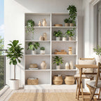 White 5-Tier Bookcase | 69.3" Tall Adjustable Shelf Storage Unit