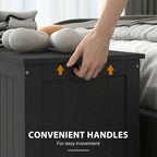 Charcoal Grey Storage Bench | Entryway & Bedroom Storage Chest