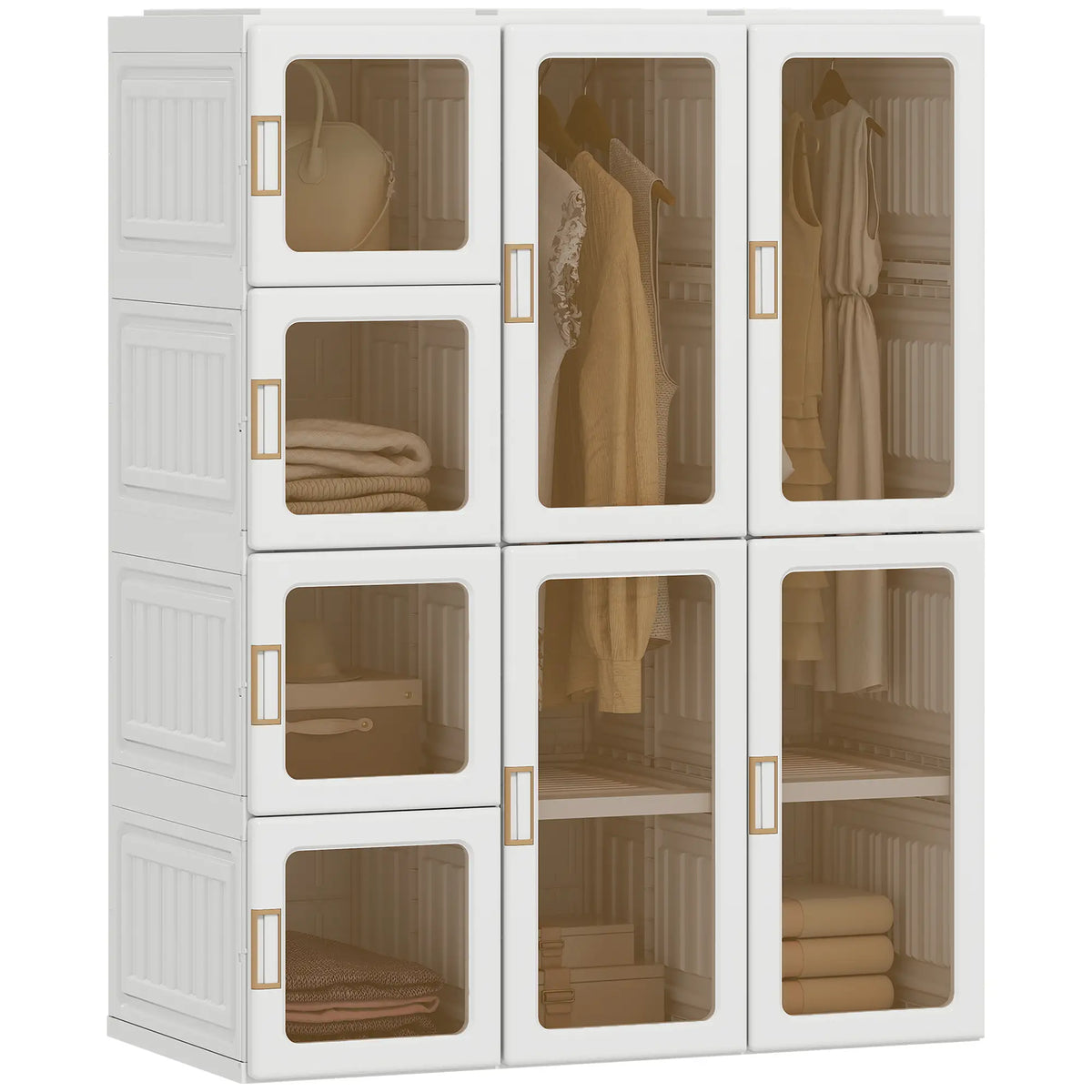Portable Foldable Wardrobe | 9-Cube Modular Closet System