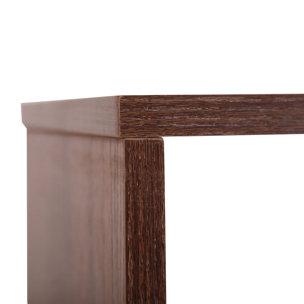 Walnut S-Shaped Wooden Bookcase - detail view 6