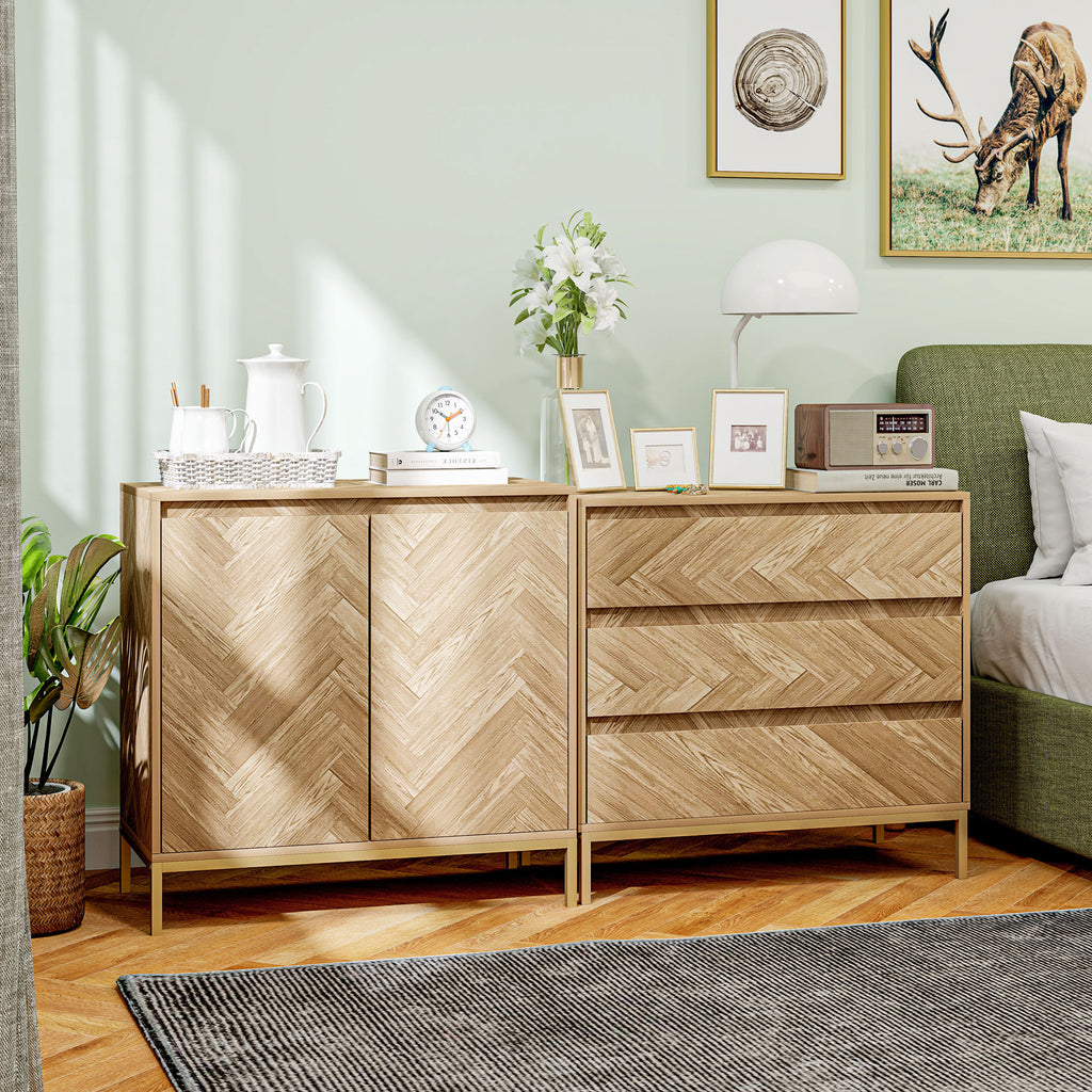 Natural Wood Chest of Drawers - lifestyle view