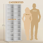 White Bookshelf | Multi-Cube Storage Shelf for Books & Decor