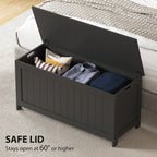 Charcoal Grey Storage Bench | Entryway & Bedroom Storage Chest
