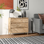 Natural Wood Chest of Drawers - detail view 3