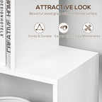 White Bookshelf | Extra-Tall Tree-Shape Open Shelf for Home Office