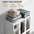 Foldable Modular Wardrobe | 9-Cube Portable Closet with Clear Doors