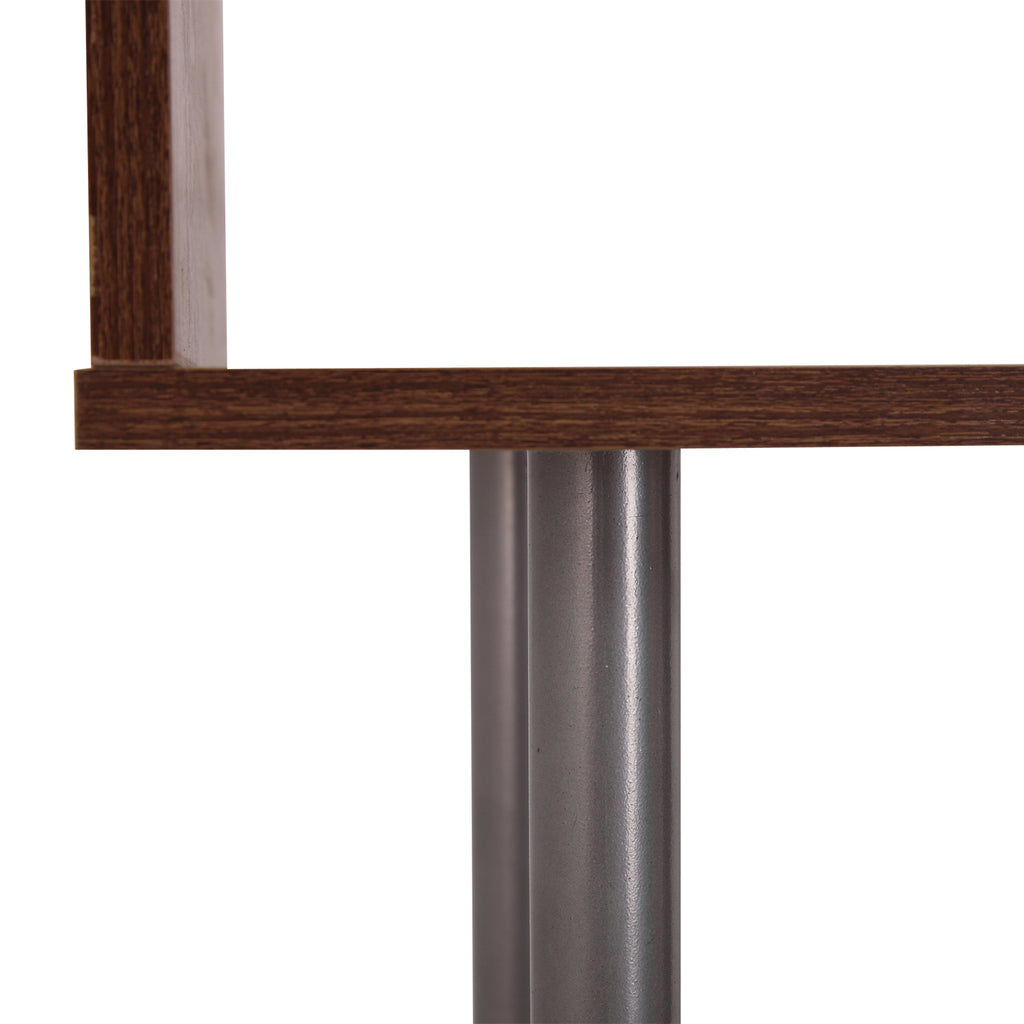 Walnut S-Shaped Wooden Bookcase - detail view 5