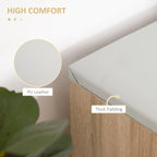 Natural Wood Shoe Bench | Compact Cushioned Storage Bench