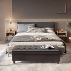 Black Tufted Storage Ottoman Bench | 51-Inch Entryway & Bedroom Seat