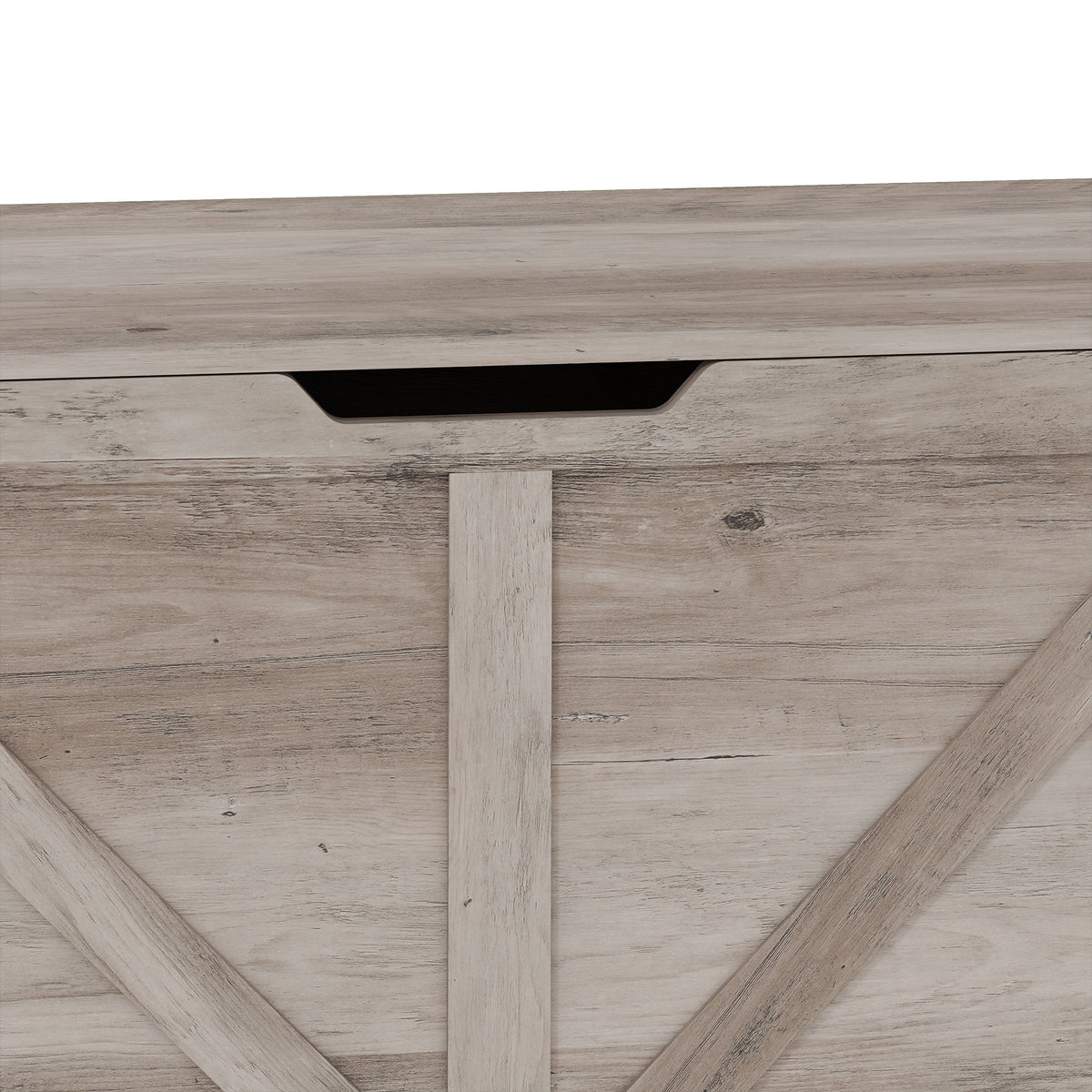 Grey Wood Grain Storage Chest - detail view 4