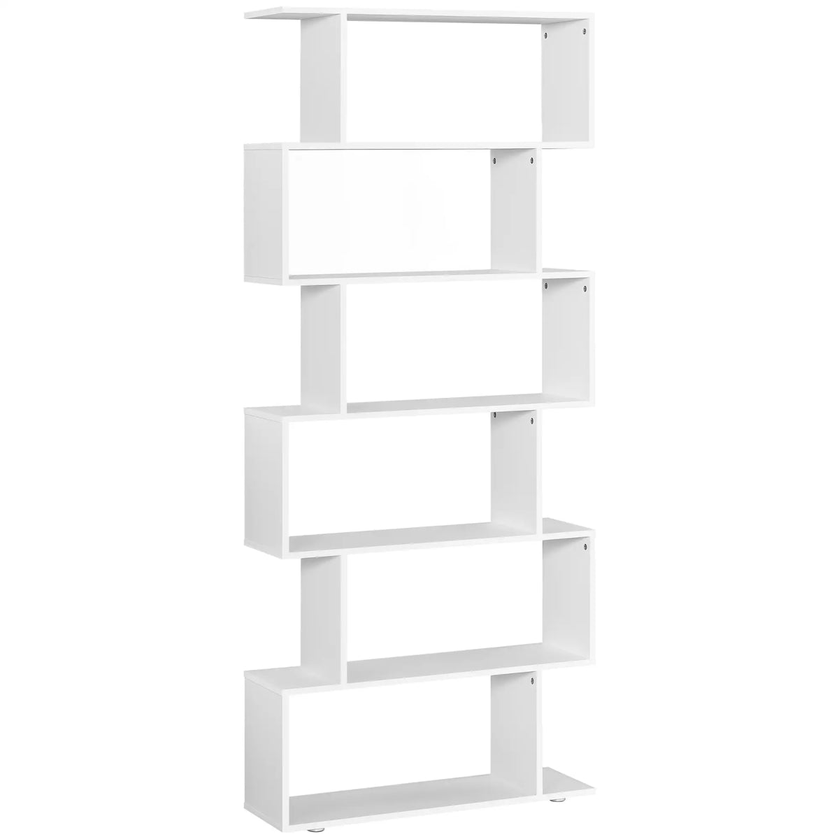 White Bookshelf | Extra-Tall Tree-Shape Open Shelf for Home Office