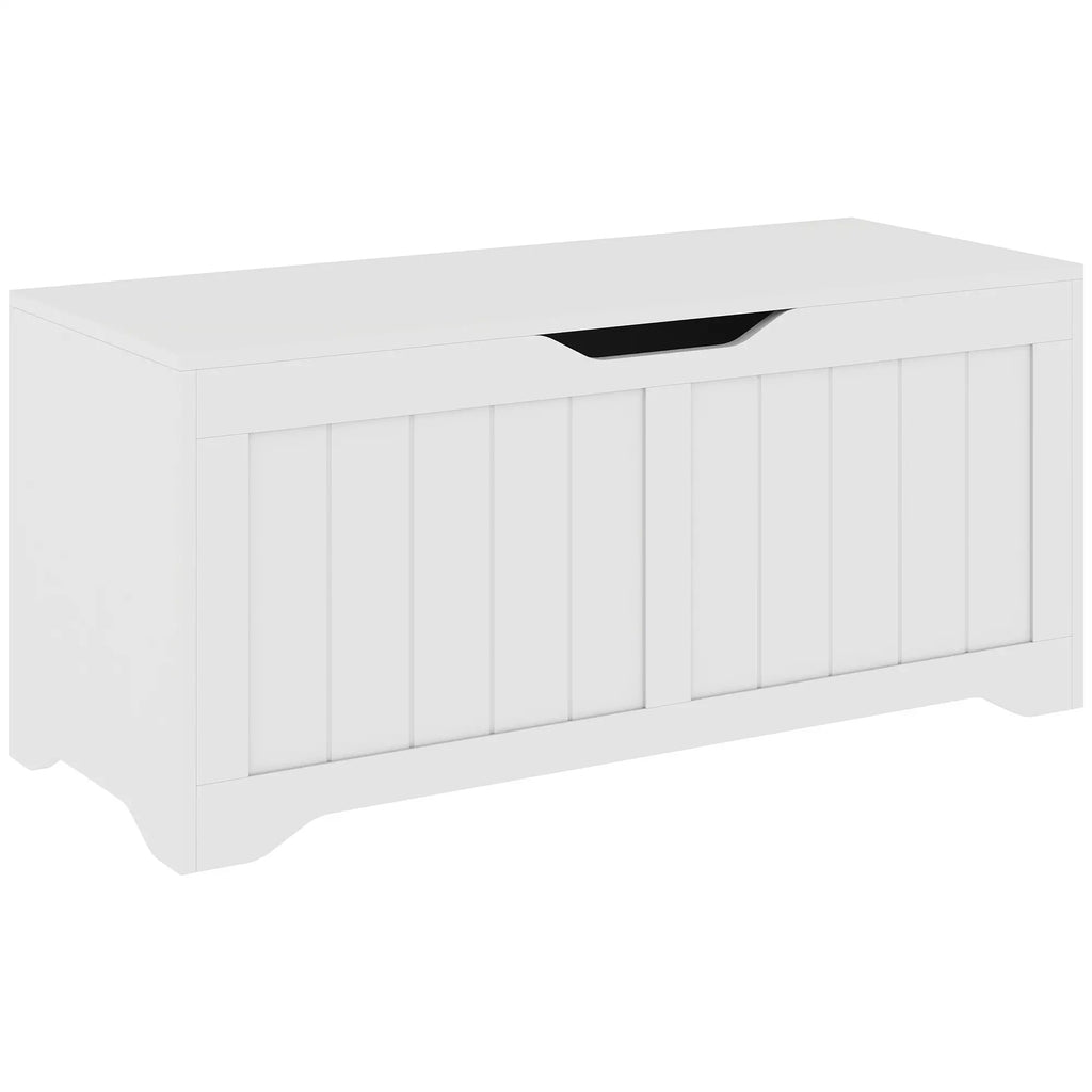 White Storage Trunk | Flip-Top Bedroom Storage Bench