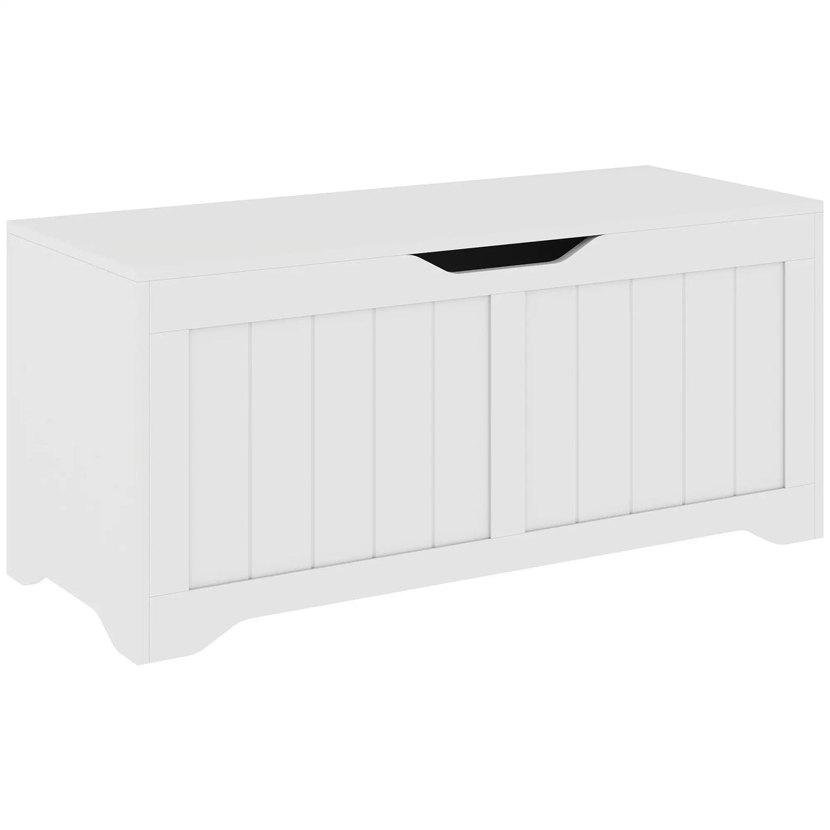 White Storage Trunk | Flip-Top Bedroom Storage Bench