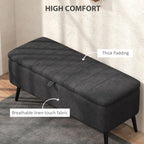 Charcoal Storage Ottoman | Entryway & Bedroom Storage Bench