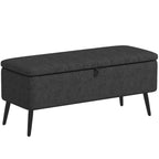 Charcoal Storage Ottoman | Entryway & Bedroom Storage Bench