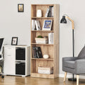 Nature Wood 5-Tier Bookcase | 69.25" Tall Adjustable Shelf Storage Unit