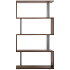 Walnut S-Shaped Wooden Bookcase - detail view 8