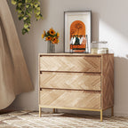 Natural Wood Chest of Drawers - detail view 4