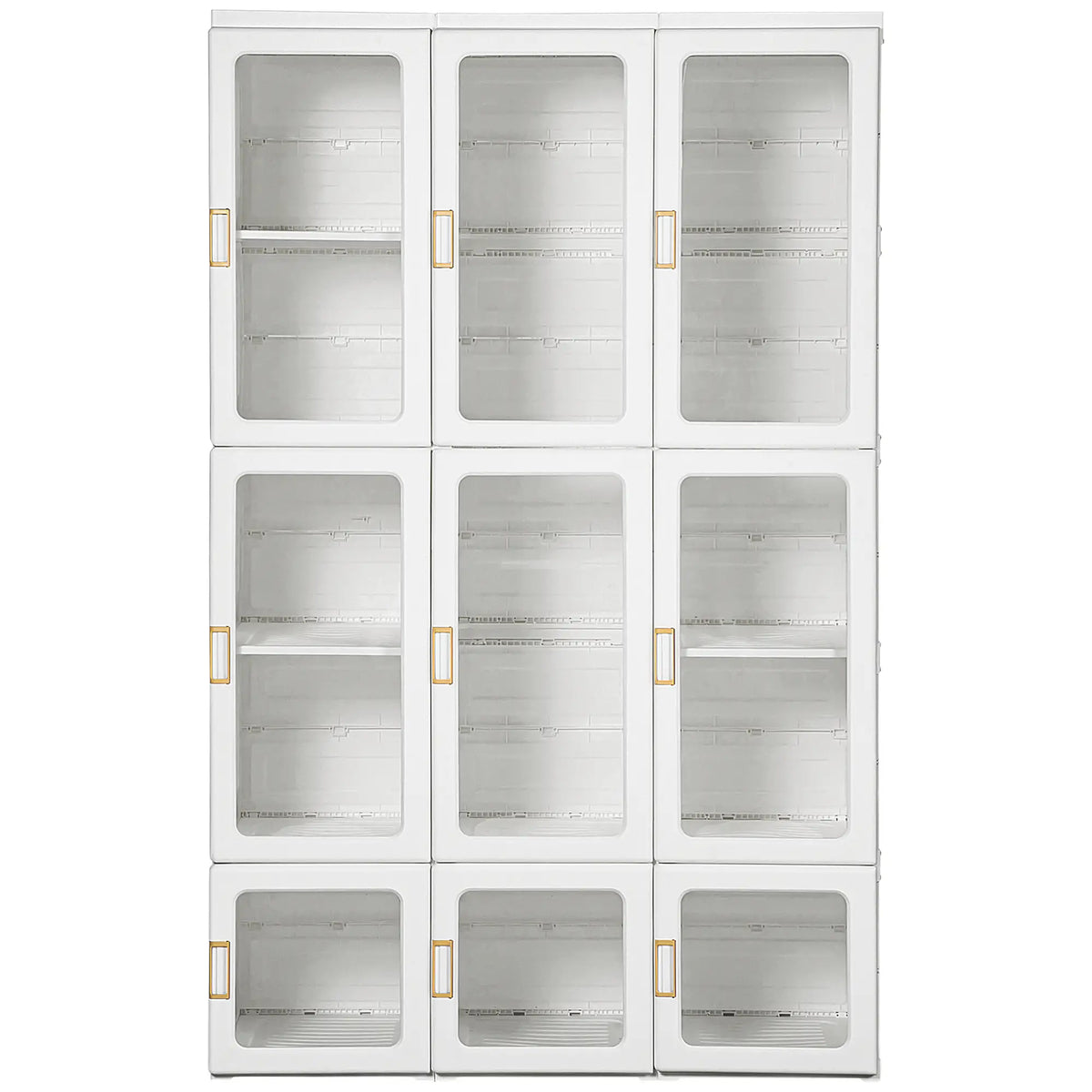Foldable Modular Wardrobe | 9-Cube Portable Closet with Clear Doors